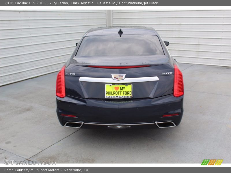 Dark Adriatic Blue Metallic / Light Platinum/Jet Black 2016 Cadillac CTS 2.0T Luxury Sedan