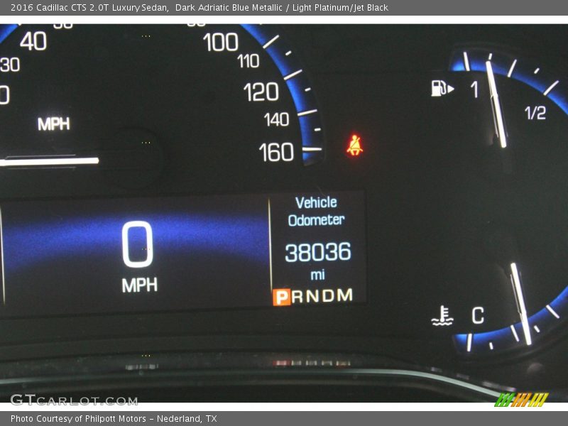 Dark Adriatic Blue Metallic / Light Platinum/Jet Black 2016 Cadillac CTS 2.0T Luxury Sedan