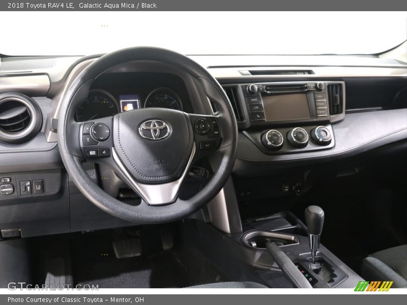 Galactic Aqua Mica / Black 2018 Toyota RAV4 LE