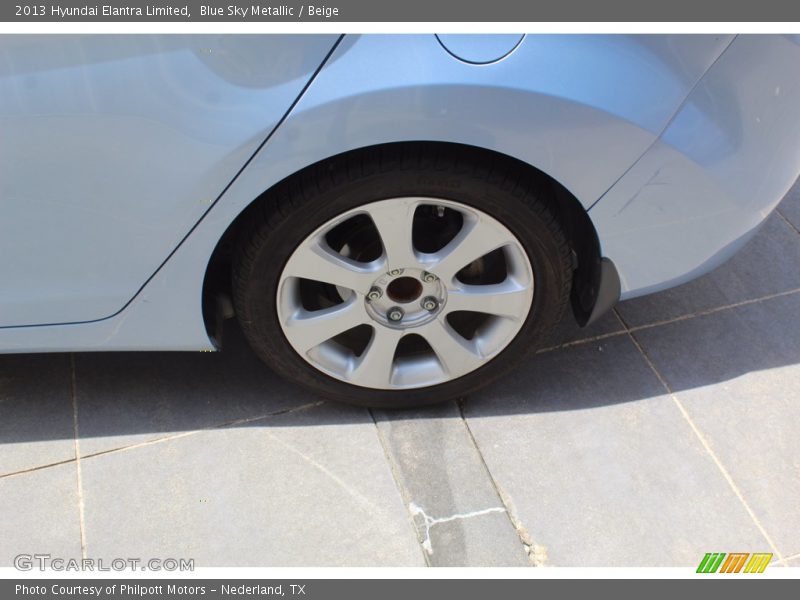Blue Sky Metallic / Beige 2013 Hyundai Elantra Limited