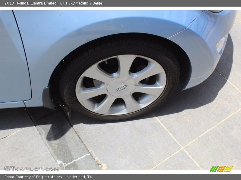 Blue Sky Metallic / Beige 2013 Hyundai Elantra Limited