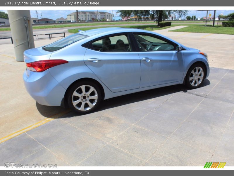 Blue Sky Metallic / Beige 2013 Hyundai Elantra Limited