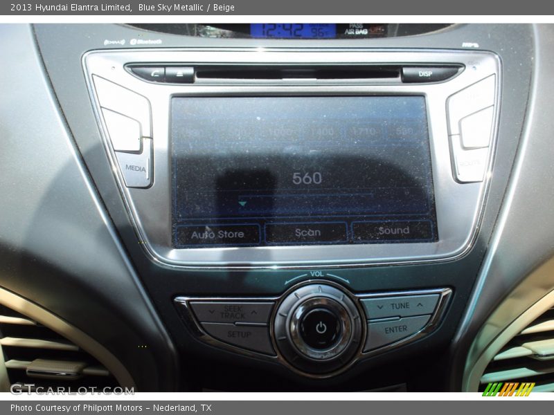 Blue Sky Metallic / Beige 2013 Hyundai Elantra Limited