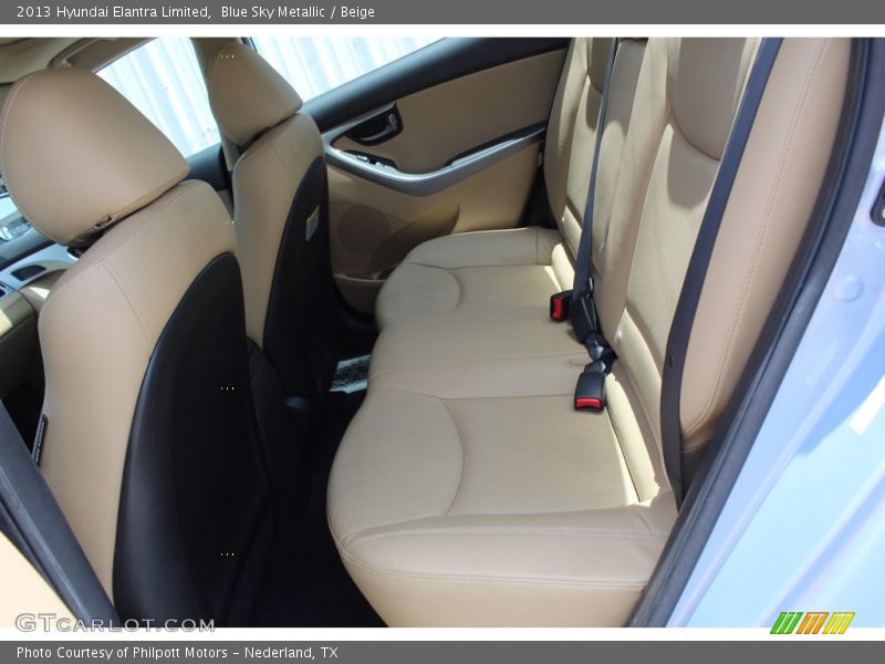 Blue Sky Metallic / Beige 2013 Hyundai Elantra Limited