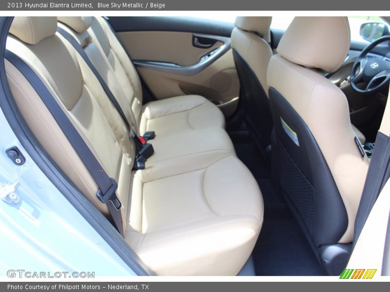 Blue Sky Metallic / Beige 2013 Hyundai Elantra Limited