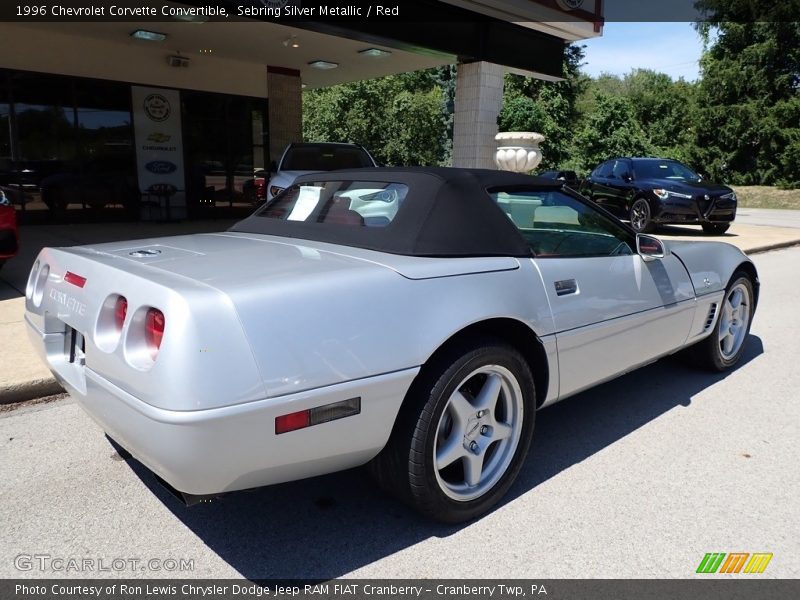 Sebring Silver Metallic / Red 1996 Chevrolet Corvette Convertible