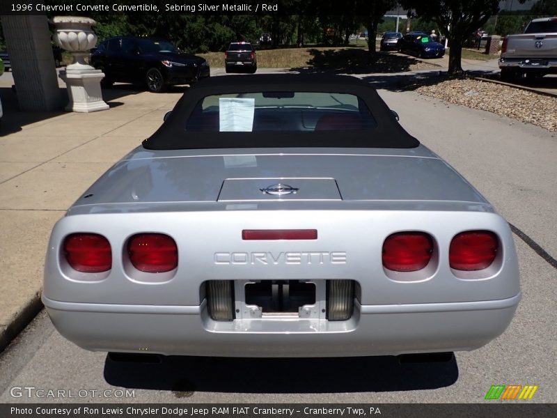 Sebring Silver Metallic / Red 1996 Chevrolet Corvette Convertible