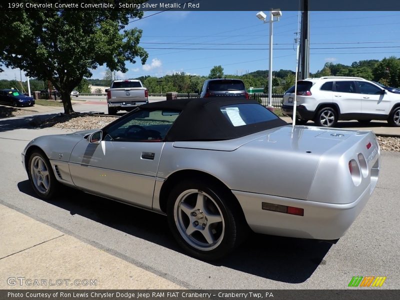 Sebring Silver Metallic / Red 1996 Chevrolet Corvette Convertible