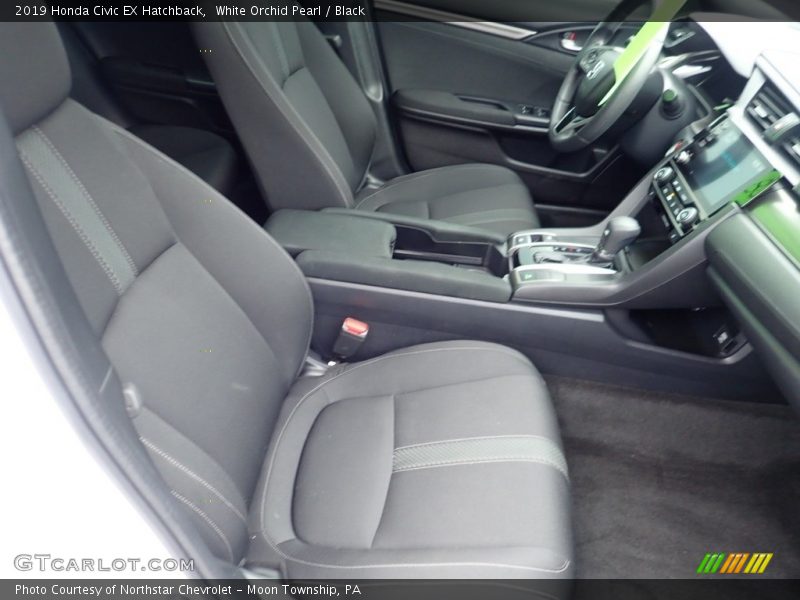 White Orchid Pearl / Black 2019 Honda Civic EX Hatchback
