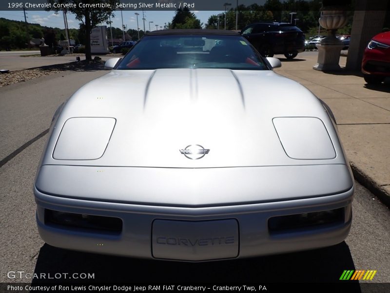 Sebring Silver Metallic / Red 1996 Chevrolet Corvette Convertible