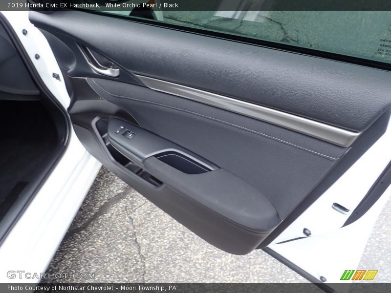 White Orchid Pearl / Black 2019 Honda Civic EX Hatchback