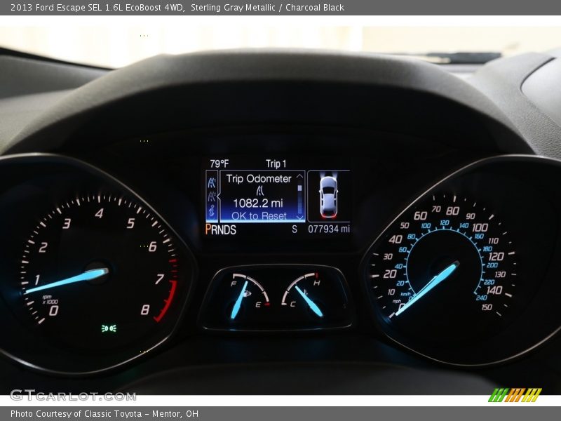 Sterling Gray Metallic / Charcoal Black 2013 Ford Escape SEL 1.6L EcoBoost 4WD