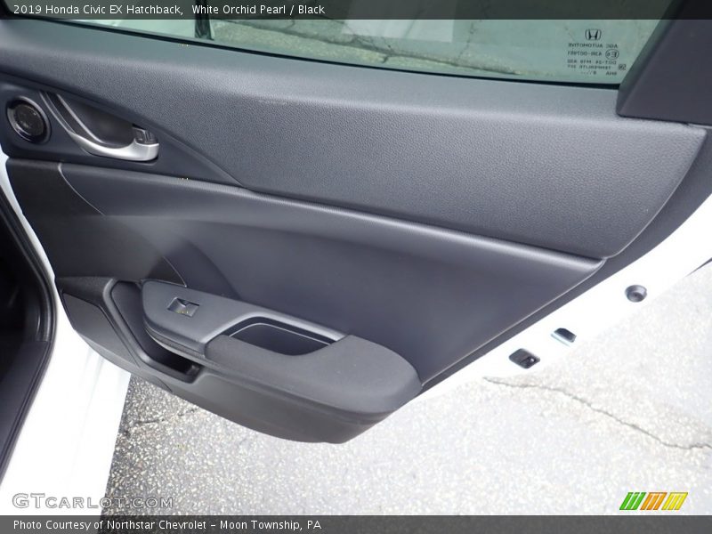 White Orchid Pearl / Black 2019 Honda Civic EX Hatchback