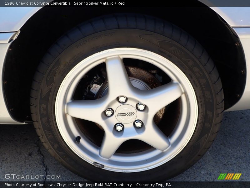 Sebring Silver Metallic / Red 1996 Chevrolet Corvette Convertible