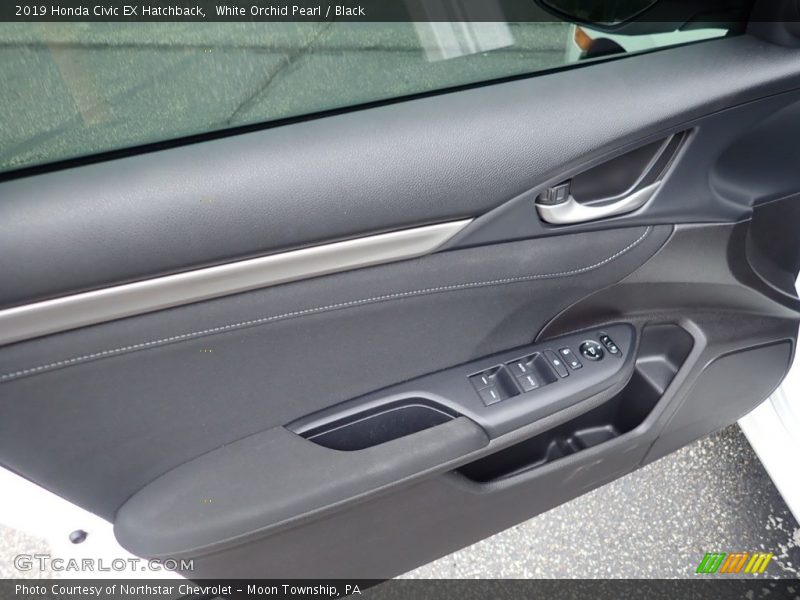 White Orchid Pearl / Black 2019 Honda Civic EX Hatchback