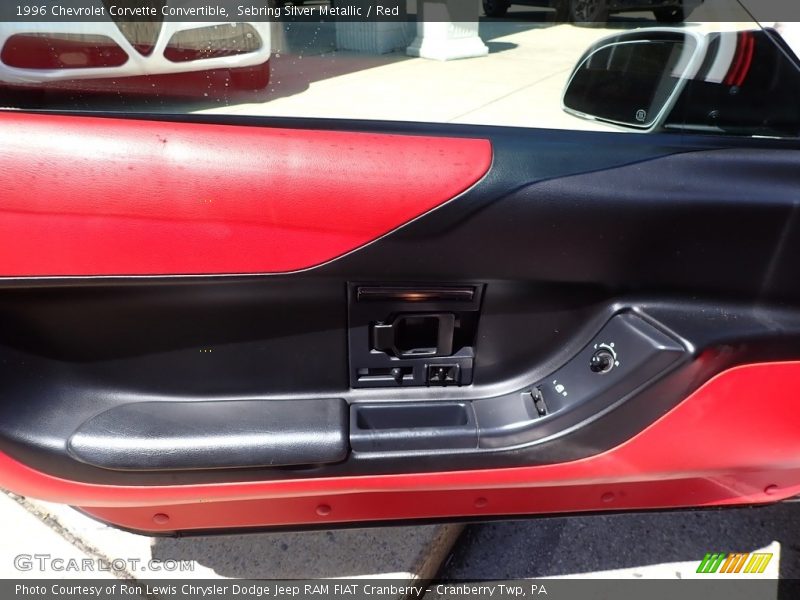 Sebring Silver Metallic / Red 1996 Chevrolet Corvette Convertible