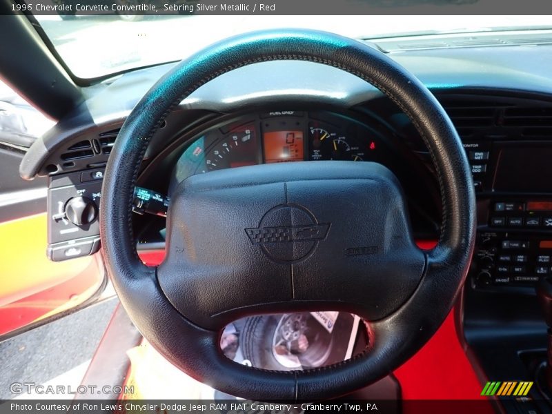 Sebring Silver Metallic / Red 1996 Chevrolet Corvette Convertible