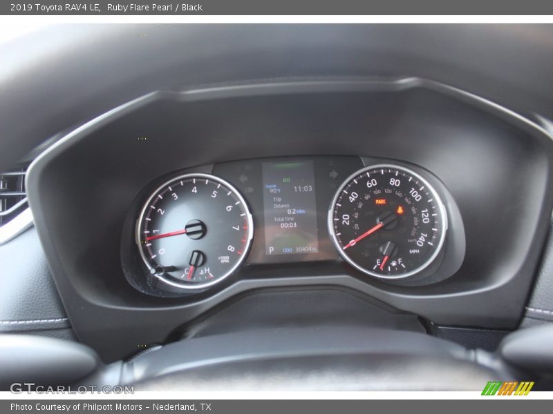Ruby Flare Pearl / Black 2019 Toyota RAV4 LE