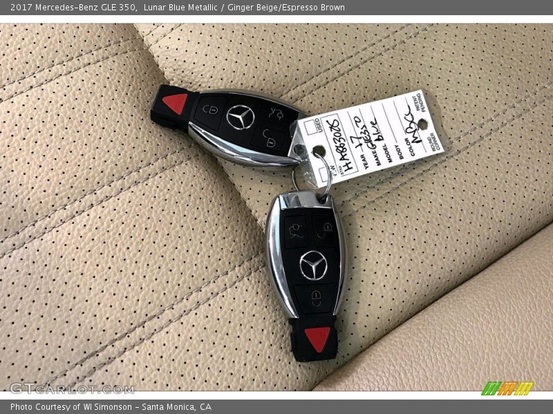 Lunar Blue Metallic / Ginger Beige/Espresso Brown 2017 Mercedes-Benz GLE 350