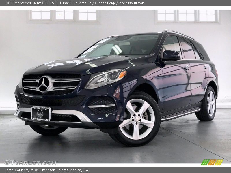 Lunar Blue Metallic / Ginger Beige/Espresso Brown 2017 Mercedes-Benz GLE 350