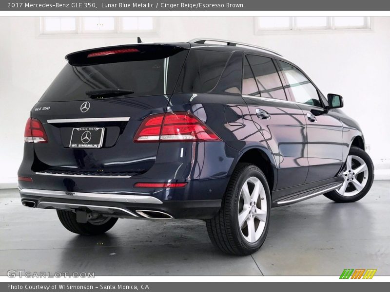 Lunar Blue Metallic / Ginger Beige/Espresso Brown 2017 Mercedes-Benz GLE 350