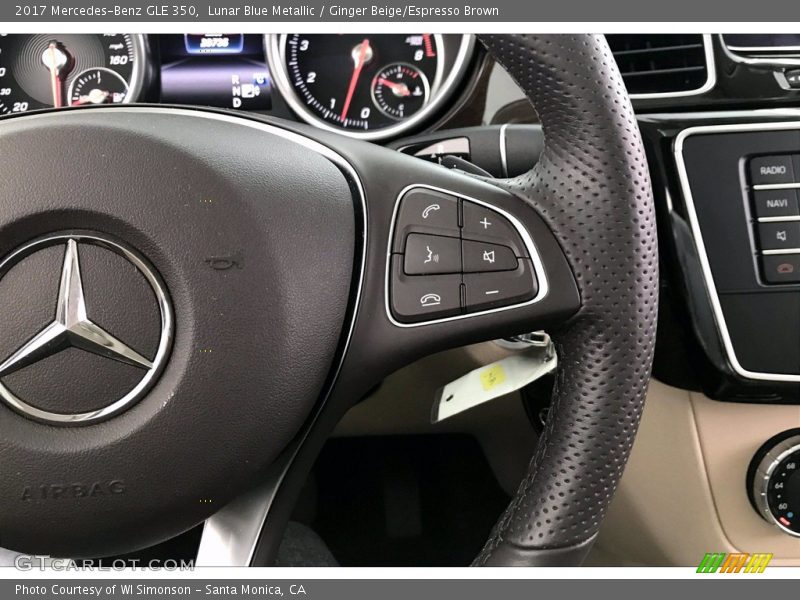 Lunar Blue Metallic / Ginger Beige/Espresso Brown 2017 Mercedes-Benz GLE 350