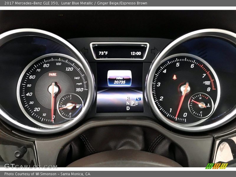 Lunar Blue Metallic / Ginger Beige/Espresso Brown 2017 Mercedes-Benz GLE 350