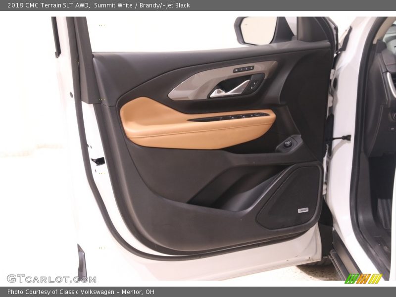Summit White / Brandy/­Jet Black 2018 GMC Terrain SLT AWD