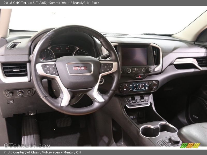 Summit White / Brandy/­Jet Black 2018 GMC Terrain SLT AWD