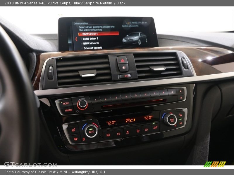 Black Sapphire Metallic / Black 2018 BMW 4 Series 440i xDrive Coupe