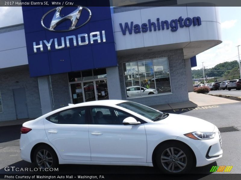 White / Gray 2017 Hyundai Elantra SE