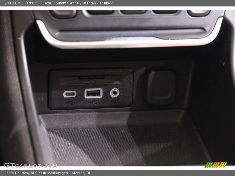 Summit White / Brandy/­Jet Black 2018 GMC Terrain SLT AWD