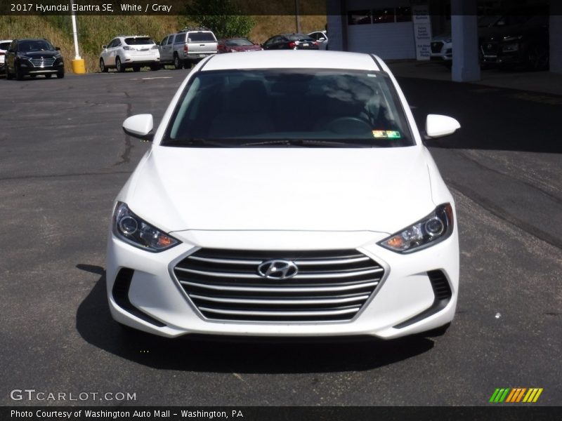 White / Gray 2017 Hyundai Elantra SE