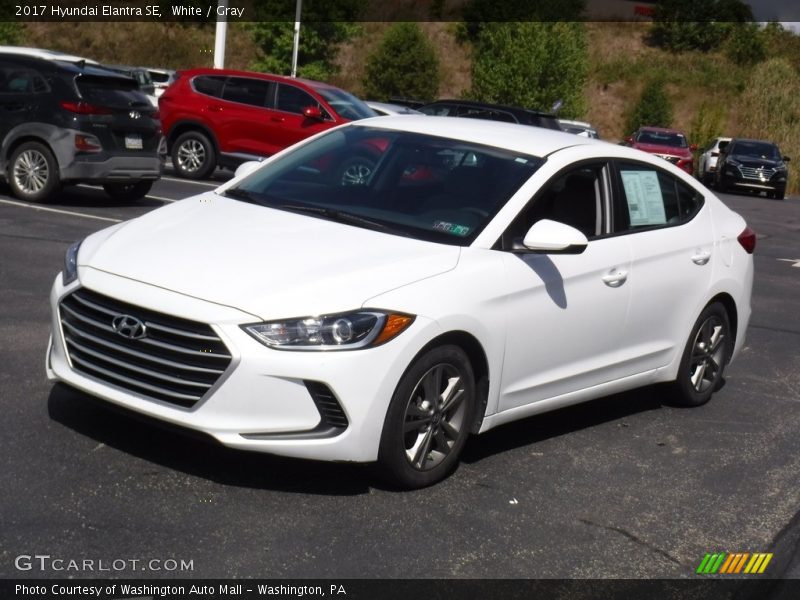 White / Gray 2017 Hyundai Elantra SE