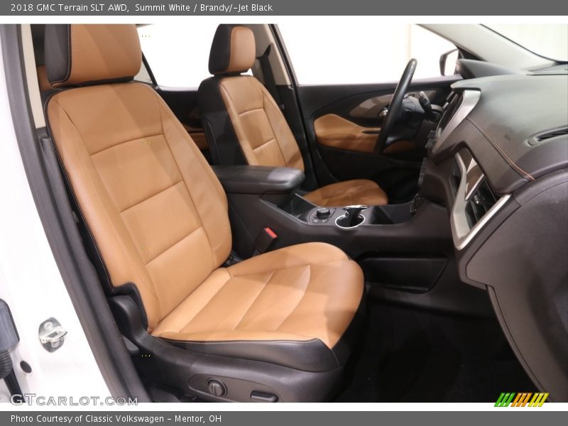 Summit White / Brandy/­Jet Black 2018 GMC Terrain SLT AWD