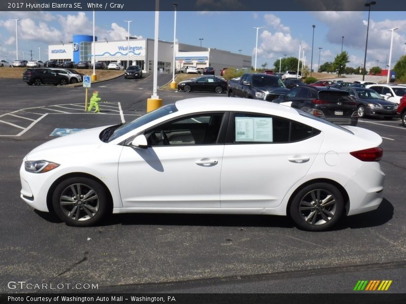 White / Gray 2017 Hyundai Elantra SE