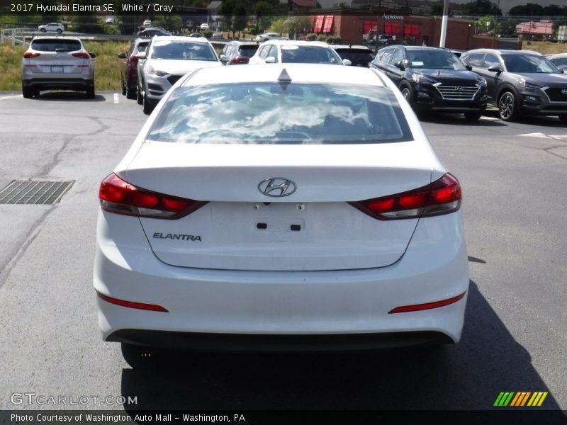 White / Gray 2017 Hyundai Elantra SE