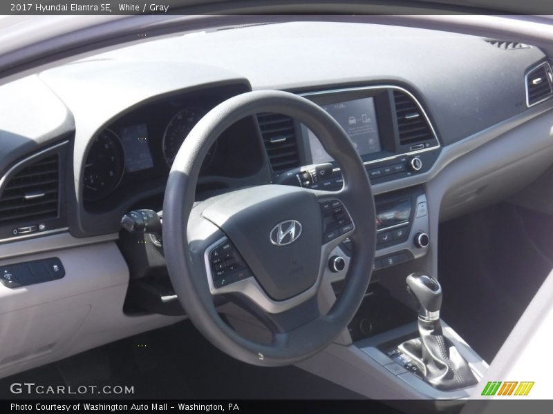 White / Gray 2017 Hyundai Elantra SE