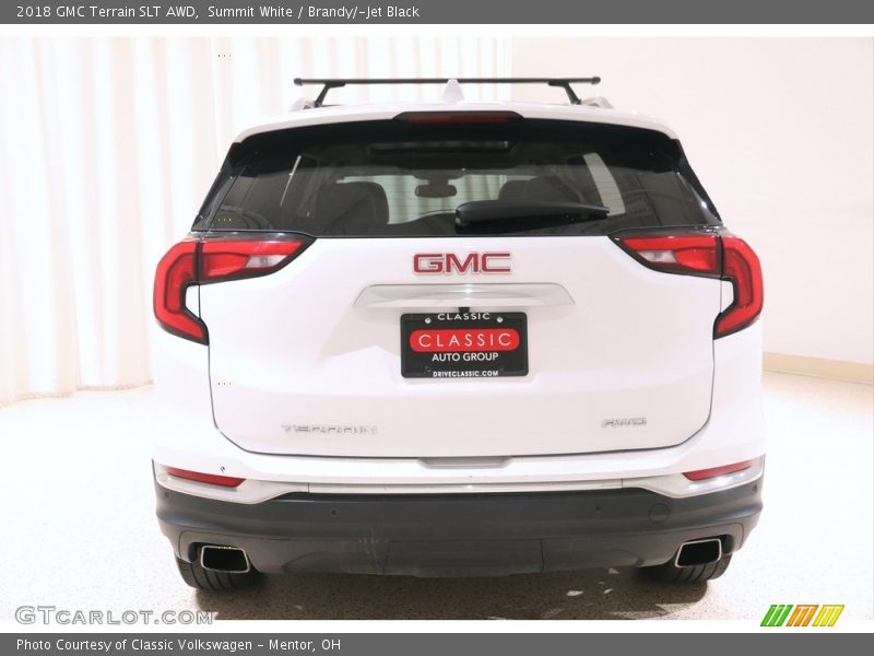 Summit White / Brandy/­Jet Black 2018 GMC Terrain SLT AWD