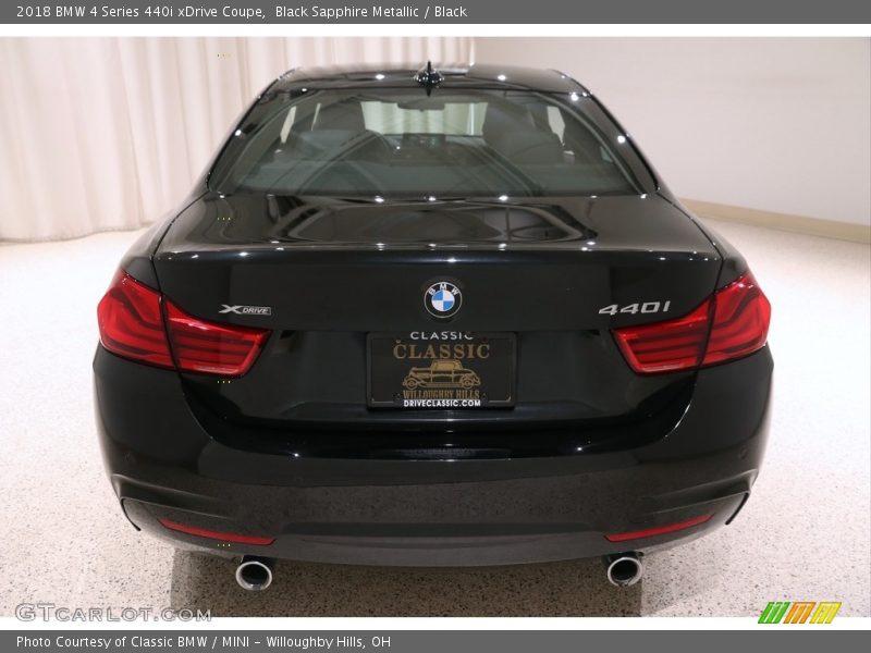 Black Sapphire Metallic / Black 2018 BMW 4 Series 440i xDrive Coupe