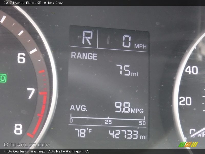 White / Gray 2017 Hyundai Elantra SE