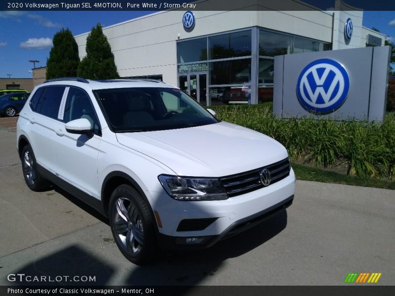 Pure White / Storm Gray 2020 Volkswagen Tiguan SEL 4MOTION