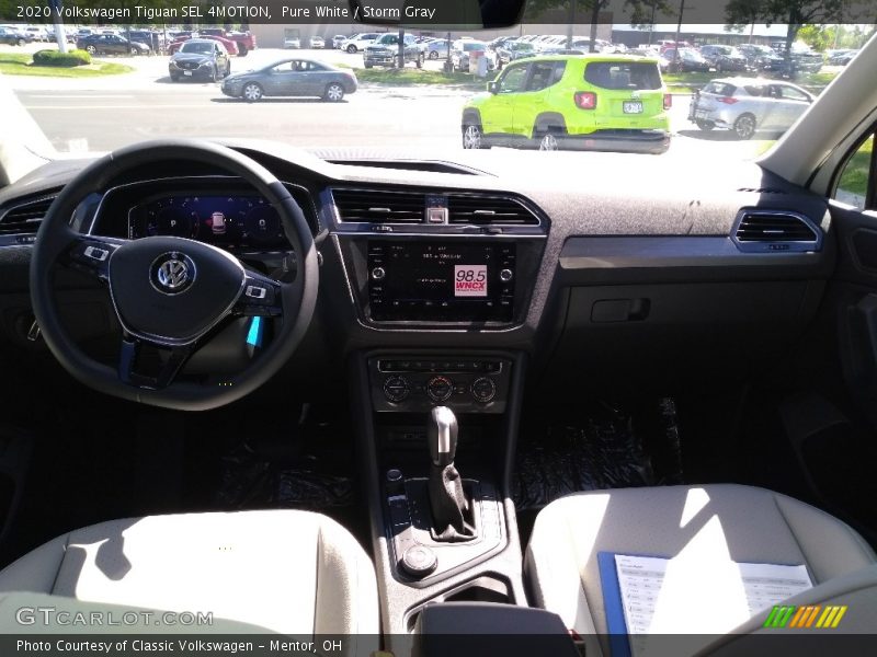 Pure White / Storm Gray 2020 Volkswagen Tiguan SEL 4MOTION