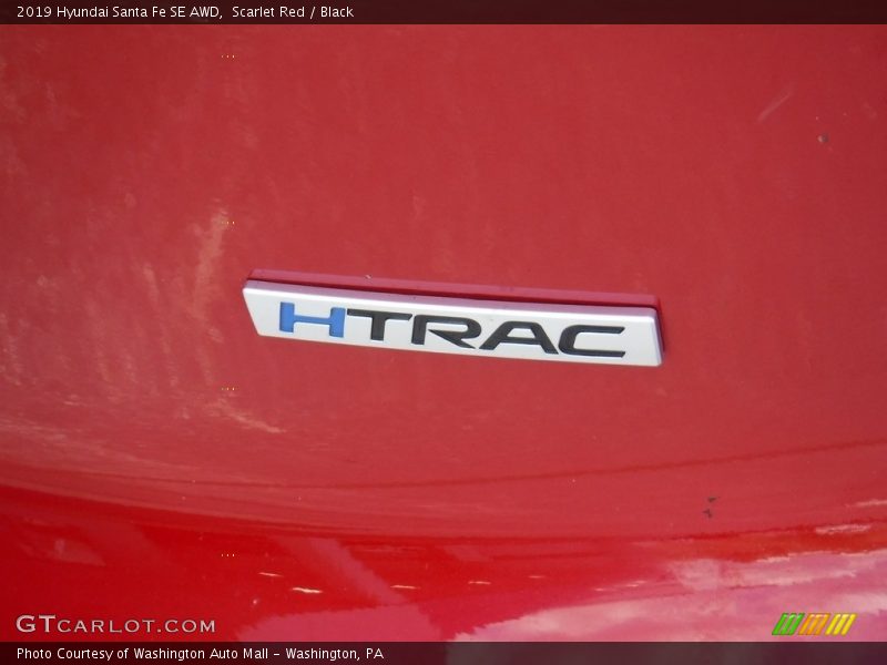 Scarlet Red / Black 2019 Hyundai Santa Fe SE AWD