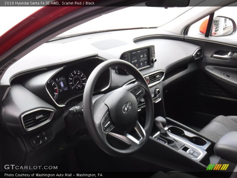 Scarlet Red / Black 2019 Hyundai Santa Fe SE AWD