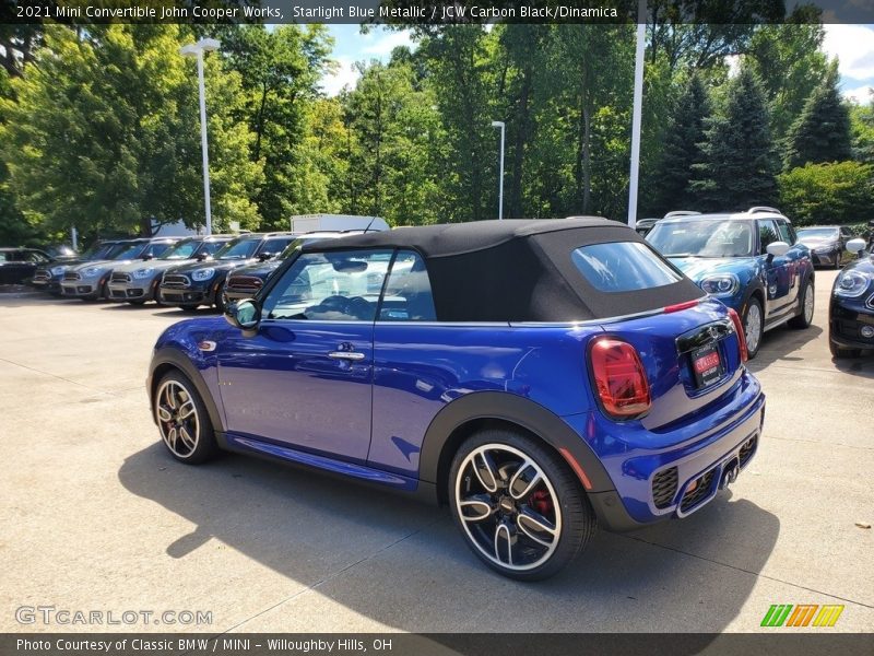Starlight Blue Metallic / JCW Carbon Black/Dinamica 2021 Mini Convertible John Cooper Works