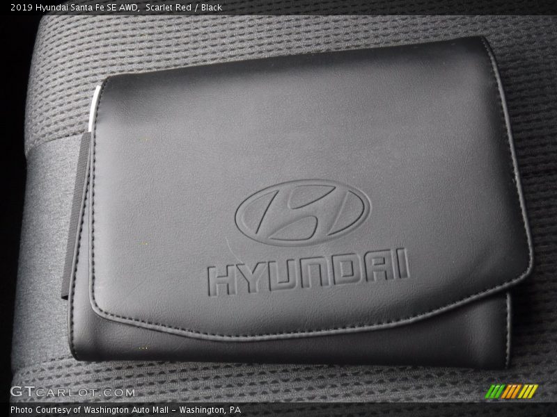Scarlet Red / Black 2019 Hyundai Santa Fe SE AWD