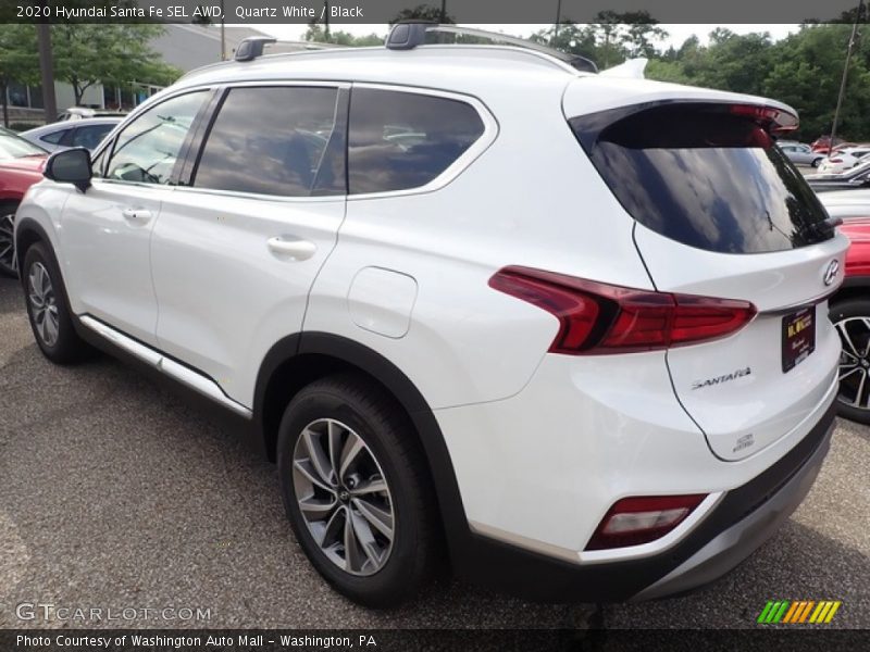 Quartz White / Black 2020 Hyundai Santa Fe SEL AWD