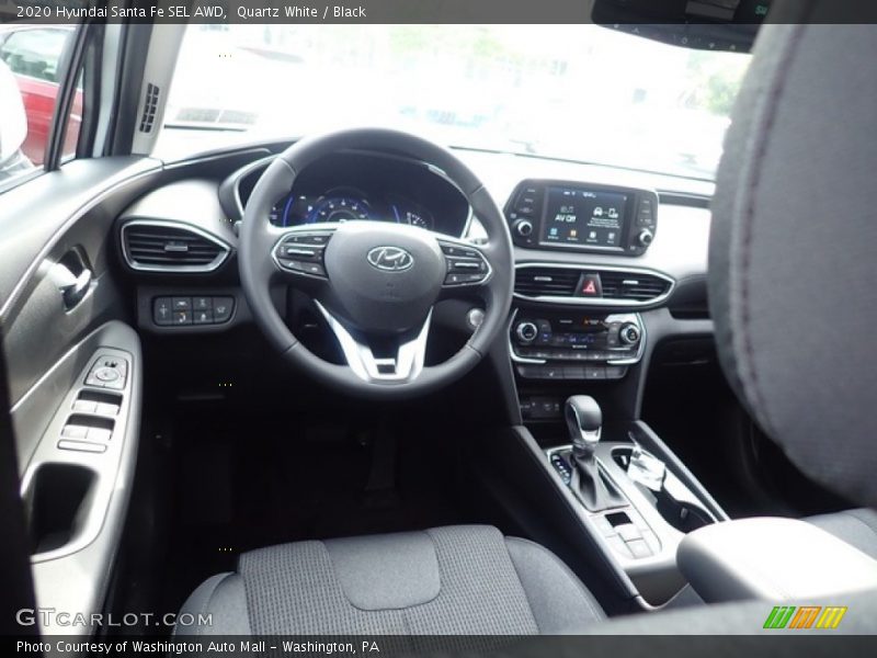 Quartz White / Black 2020 Hyundai Santa Fe SEL AWD