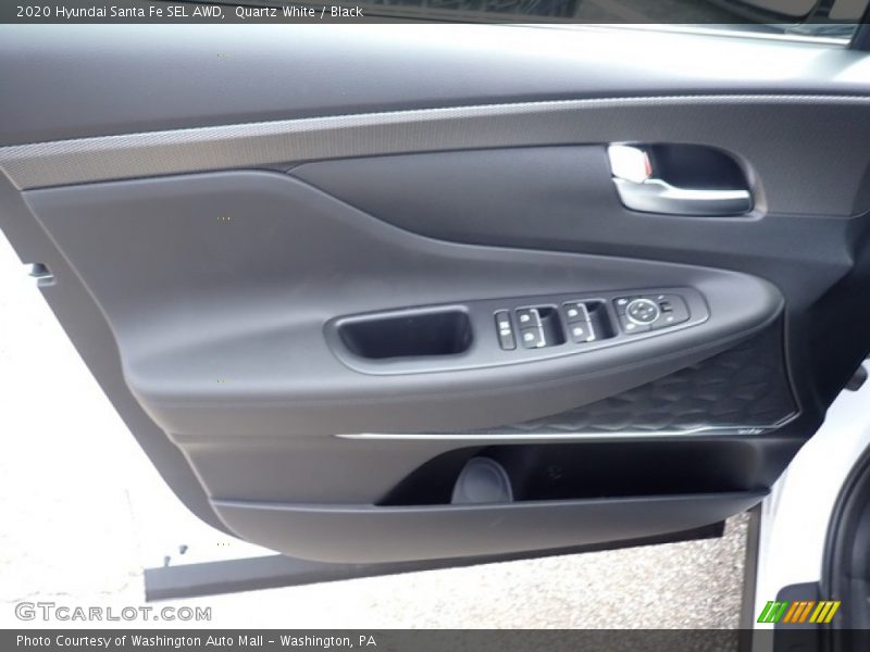 Quartz White / Black 2020 Hyundai Santa Fe SEL AWD
